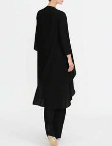 Chiffon Mother Of The Bride Pantsuit 3 Piece Wedding Formal Dress Suit Evening Gown - 黑色 - 查看 3