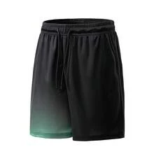 Setelan Celana Pendek Lengan Pendek Kasual Nyaman Motif Ombre untuk Pria, Serbaguna, untuk Musim Panas - Hijau - View 3