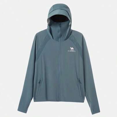 CAMEL CROWN 男士户外防紫外线纱线防晒服，带银涂层和清凉效果。