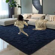 HOMORE - Tapete negro y pequeño de 2x3 pies para recámara, suave y peluda, tapete para escritorio, entrada interior, tapete para puerta, para recámara y guardería - Multicolor - Ver 2