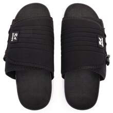 Asuna 3.0 Casual Polyester Lace-Up Outdoor Slippers - Black With White Sole - View 4