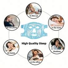 Reusable Cold Therapy Eye Mask Set - Includes Cold Bead Face Mask, Sleep Mask, And Gel Eye Patches, Soft & Cooling Facial Care Tool - Multicolor - View 8