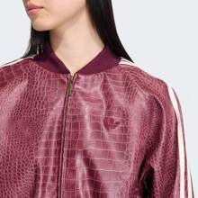 Adidas Originals 女士SST PLTHR JKT时尚运动夹克 KD8792 - 酒紅色 - 查看 4