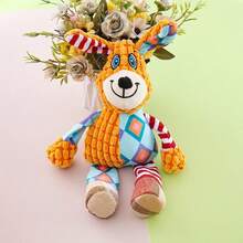 1pc Interactive Plush Dog/Cat Chew Toy With Sound - Pineapple Shaped Chew Stick, Suitable For All Dog Breeds, Dental Care, Puppy Teething, Chewing Training (High Cost-Effective) - Multicolor - View 4