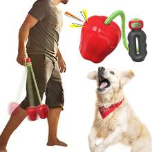 Durable Apple Shaped Dog Chew Toy, Interactive Game Training Ball With Rope For Pets - Red - View 2