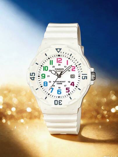 Casio Unisex Rubber Quartz Watch Suitable For Daily Wear, Pastel Color Series LRW-200H-7E2/LRW-200H-9E/LRW-200H-4C/LRW-200H-3C/LRW-200H-7E1/LRW-200H-9E2/LRW-200H-7B/LRW-200H-4E2