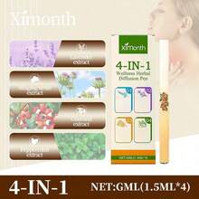 Four Natural Thyme & Mint Scent Sticks – A Portable Herbal Diffuser.Designed For Respiratory Support, Throat And Sinus Comfort, Oral Care, And Lung Cleansing.Housed In An Elegant Cylindrical Design With Concentrated Plant Essences, These Smoke-Free Sticks Are An Essential Companion For Both Home And Travel. - A - 查看 4