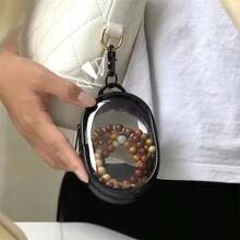 Durable Clear Zipper Pouch For Travel, Commute, And On-The-Go Storage Of Cables And Chargers - 1 chiếc màu đen - Xem 1