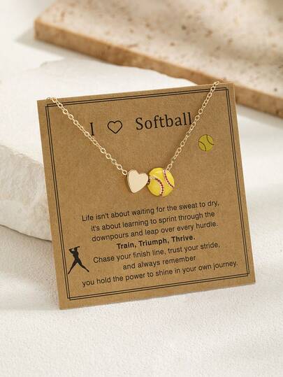 1件简约运动主题心形十字架吊坠项链，配有串珠，男女皆宜，适合日常佩戴，附赠贺卡，是节日和生日送给家人、朋友和爱人的绝佳礼物。