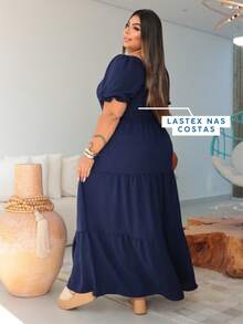 Women's Long Dress Plus Size Parties Weddings Graduations Premium - Navy Blue - View 4