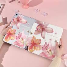 1个带笔槽的多角度磁吸支架保护套，支持自动休眠/唤醒功能，可爱平板电脑保护套，兼容Pro/Air/三星Galaxy A9/S9/S7/S10+/小米Pad/5/6/7 - 彩色 - 查看 3