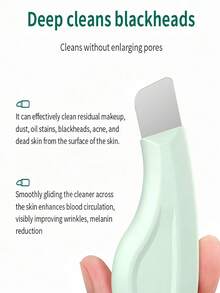 1pc Manual Blackhead Remover Tool, Deep Pore Cleansing Scraper, Blackhead Extractor, Pore Cleaner, Acne Comedone Extractor, Whitehead Remover, Facial Cleaning Tool, Beauty Care Instrument, Non-Electric Skincare Brush, Smooth Texture, Mint Green Handle, Easy To Grip, Pore Cleaning Accessory (Color/Style Random) - A - View 11
