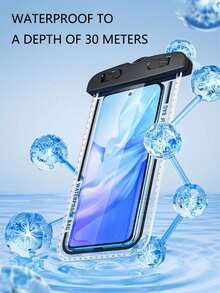 2pcs/Set Waterproof Diving Phone Pouch, Touchscreen Sealed Swimming Dustproof Shockproof Rainproof Floating Portable Phone Case - Multicolor - View 5