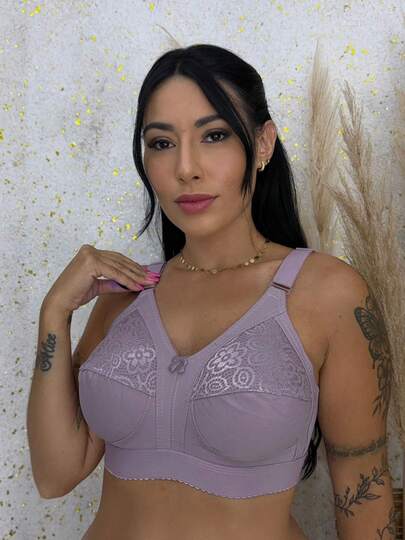 Sutiã Sustentação Com Pala Poliamida Plus Size Reforçado Com Sustentação Moda Lingerie Feminina