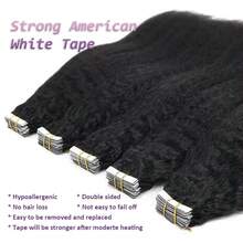 Tóc nối Tape In, Tóc nối thẳng xoăn Tape In, Tóc thật Remy Brazil, Tóc đen tự nhiên 1B, Tóc nguyên chất Tape Ins. - Natural Black - Xem 4