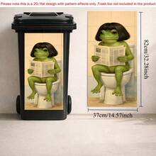 1PPrank 青蛙马桶垃圾桶贴纸 防水PVC垃圾桶趣味户外贴纸 - A - 查看 8