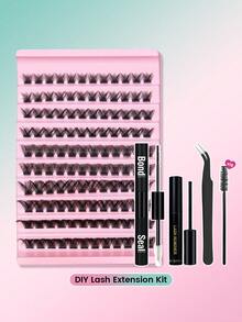 DIY Eyelash Extension Kit - Cluster Lashes, Waterproof Lash Glue & Sealant, Long-Lasting Individual Lash Clusters, Adhesive & Sealant, Makeup Tools - Multicolor - View 19