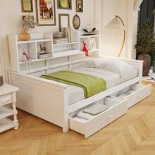Kids Bed Frames, Headboards & Footboards - White + Wood + 90cm*200cm-1 - View 12