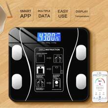 Báscula Corporal Inteligente Bluetooth Báscula de baño Báscula de Peso Corporal BMI Báscula electrónica Digital LED - Multicolor - Ver 3