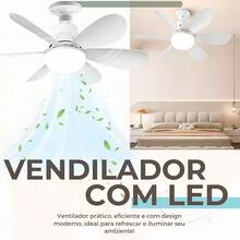 Large 42cm Ceiling Fan With Six Blades And Integrated Light. LED Lights. Remote Control, Quiet Operation, E27 Socket, High Efficiency And , Easy Installation. Modern Minimalist Style. Ceiling Fan. Fan. Fan With Lights. - 42cm - View 8