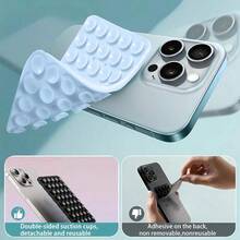 Silicone Gooseneck Phone Mount 1 Piece Silicone Phone Adhesive Grip Suction Cup Phone Case Stand Hands-Free Adhesive Phone Handle For Selfies And Videos Phone Finger Grip Stand Valentine's Day Gift - 1PC - Random Color - View 7