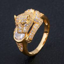 1枚时尚立方氧化锆豹头戒指，适合日常佩戴、派对和各种场合。 - 戒指 - 查看 13