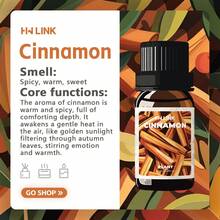 HWLINK 10ml Cinnamon Essential Oil, Plant Essential Oil For Diffuser/Humidifier, Essential Oil Care, Mother's Day Gift, Travel Size, Holiday Gift, Warm Scent, Winter Warmth Essential - Cinnamon - View 4