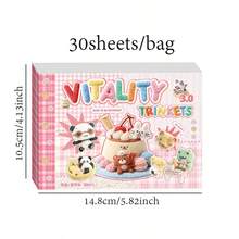 30 tờ, bộ đôi giấy dán M5 kiểu Nhật Bản và Hàn Quốc, với nhiều họa tiết đáng yêu. Lý tưởng để làm sổ tay, thiệp và đồ thủ công DIY. Thích hợp cho sổ kế hoạch, thiệp mời, trang trí album ảnh, đồ dùng thủ công, đồ trang trí vui nhộn và các họa tiết phức tạp. Giấy dán, đồ dùng album ảnh, văn phòng phẩm, giấy dán ngộ nghĩnh, Kindle - Sách dán M5 ghim đôi - Xem 2
