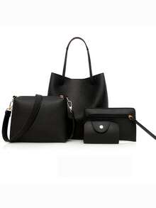 Luxuriöses Damen Handtaschen Set - Elegante Tragetasche, Umhängetasche und Geldbörse, mit abnehmbarem Riemen, Reißverschluss, perfektes Geschenk zum Valentinstag und Weihnachten - unverzichtbar für den täglichen Arbeitsweg und Einkaufen, Damen Handtaschen, Umhängetaschen - Verschiedenfarbig - Übersicht 2