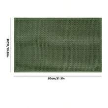 1件奢華雪尼爾浴室毯 15.7x23.6英吋或19x31英吋，可機洗，超柔軟吸水防滑毛絨浴室地墊，適用於居家、宿舍、淋浴間與浴缸地板，開學季清潔地墊 - 穆勒花園-綠色 - 查看 11