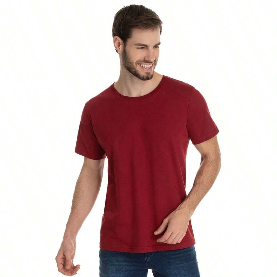 Camiseta Masculina Básica Lisa 100% Algodão Premium - Loja Mirante