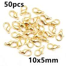 50pcs Small Alloy Lobster Clasp Hooks Connector For Necklace Bracelet Chain DIY Jewelry Making Accessories - Lobster Clasp - View 32