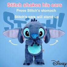 Disney Búp bê nhồi bông Stitch được ủy quyền, búp bê Stitch có tai cử động được, búp bê nhồi bông Stitch ngồi dễ thương đeo ba lô, quà tặng lễ hội/sinh nhật cho trẻ em. - Nhiều màu - Xem 10