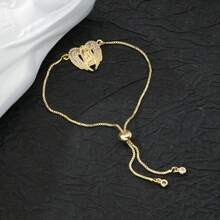 1pc Fashionable Creative Copper Catholic Religious Jewelry, Adjustable Virgin Mary Heart Pendant Bracelet, Suitable For Women, Ideal Religious Gift For Latin America/Europe - Our Lady - View 9