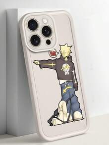 Funda protectora con ranuras profundas para iPhone 15 Pro Max, 16 Pro Max, 11, 12, 13, 14 Pro Max, 14 Plus, 15 Plus y 16 Plus; recortes de silicona suave para proteger la cámara; diseño de niño de dibujos animados - Burdeos - Ver 6