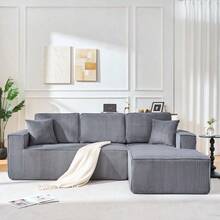 Sofas & Couches - Gray + Right Chaise - View 4