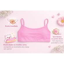 Set Of 2 Teen Girls' Reinforced Top Bras Without Padding - 藍色 - 查看 4