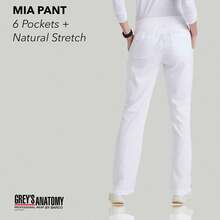 ¡Recomendado Pantalón de Frente Plano de 6 Bolsillos de  para Mujeres - Pantalón de Uniforme Médico de Ajuste Moderno! - Blanco - Ver 5