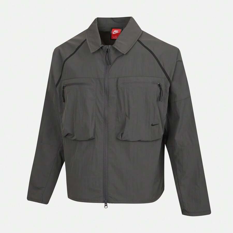 Nike Men's AS M NK TCH ERGO UTILITY SHIRT Woven Long Sleeve Shirt IF1348-068 - Grey - View 1