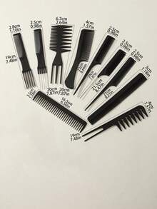 1 Set de 6 piezas de peines profesionales para peinados retro para hombres, que incluye peine para peinar, peine de doble cara, peine de dientes anchos, peine de cola, peine elevador, peine de parte superior plana, utilizado en barbería, cepillo de pelo, peine, herramientas para el cabello, productos y accesorios para el cabello para salón de belleza, artículos esenciales de viaje, artículos esenciales para volver a la escuela, artículos esenciales para vacaciones, accesorios para el cabello para mujeres, cepillo, cepillos de pelo, cepillo de bordes, cepillo de pelo, peine de pelo, peine de pelo, cepillo desenredante, cepillo de bola, mini cepillo de pelo, set de cepillos de pelo, peine de madera, peine, cepillo para peinado hacia atrás, cepillo de pelo, cepillo de bordes, cepillo de pelo, peine de pelo, set de cepillos de pelo, peine de pelo, mini cepillo de pelo, cepillo desenredante, productos para el cabello, herramientas para el cabello, cosas para el cabello, cuidado del cabello, - Negro - Ver 9