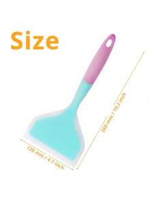 不粘煎饼/蛋盘和硅胶抹刀。厨房用具。透明硅胶玉子烧抹刀。煎锅铲。抹刀。厚玉子烧抹刀。硅胶煎锅铲。 - 彩色 - 查看 4