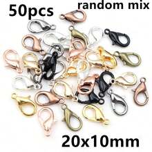 50pcs Small Alloy Lobster Clasp Hooks Connector For Necklace Bracelet Chain DIY Jewelry Making Accessories - Lobster Clasp - View 46