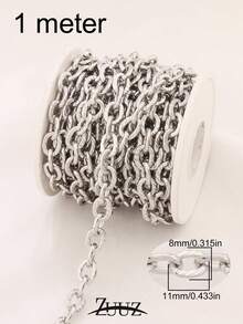 1米不锈钢宽手工链 DIY O形十字链，适用于项链、手链等手工饰品制作配件 - 鏈條 - 查看 11