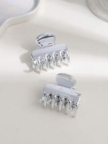 2pcs Women's Fashion Glossy Mini Hair Clips, Suitable For Daily Wear - Multicolor - View 14