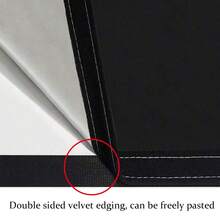 1pc Magic Tape Blackout Curtain, 2026 New Thermal Insulation Sunscreen Fabric, No Drilling Required Self-Adhesive Window Shade, Suitable For Bedroom, Living Room, Kitchen And Multi-Function Blackout Cloth - Black - View 9