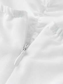 Giufajk Women's Summer Cami Floral Sleeveless Square Neck Embroidery Ruched Waist Elegant Mini Dress, Suitable For BirthdayHoliday Party Sweet Date NightPromWeddingGarden PartiesVacation , Graduation Dress - 白色 - 查看 9