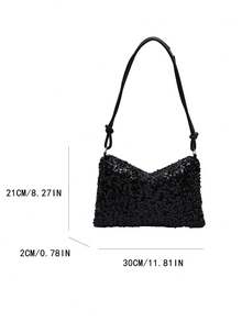 New Arrival Sequin Versatile Unique Design Shoulder Bag, Suitable For Outing And Travel - Black - View 9