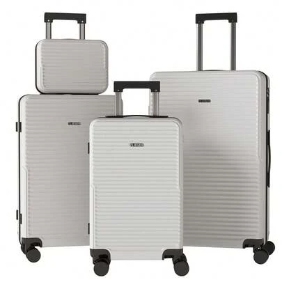 YSTYLE Set Of 4 ABS Hardside Trolley Suitcases For Travel With TSA Lock