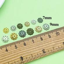 300颗珠帽 花形珠帽 隔珠 合金珠帽 吊坠帽 耳环手链项链首饰DIY工艺品制作 - 彩色 - 查看 5