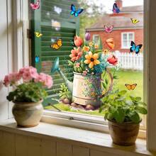 1/4pcs Spring Window Clings,Double-Sided Printing Butterfly Flower Decals Static Stickers For Glass Windows Home Kitchen Hello Spring Theme Reusable Seasonal Decorations Room Decor - Flowers and Butterflies - View 6